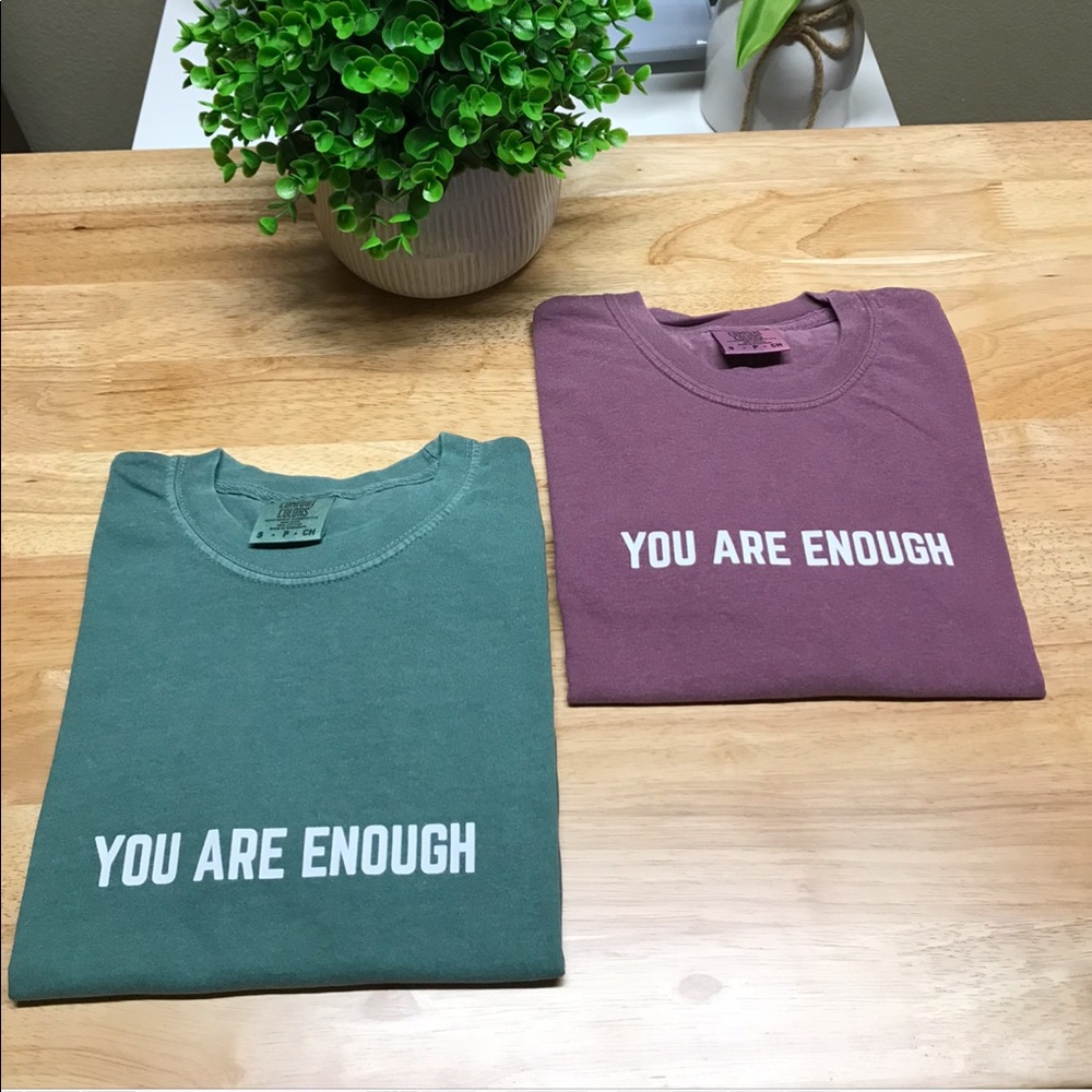 YOU ARE ENOUGH Unisex Adult 100% Cotton T-Shirts - Various - Picture 4 of 16